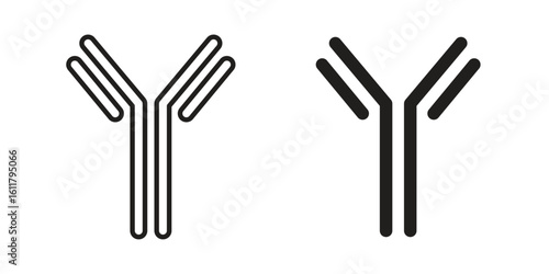 Antibody icon logo set. thin line concept simple icon or design element