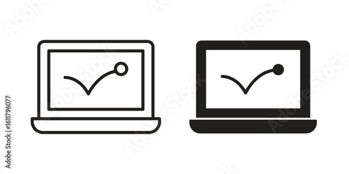 Bounce rate icon logo set. thin line concept simple icon or design element