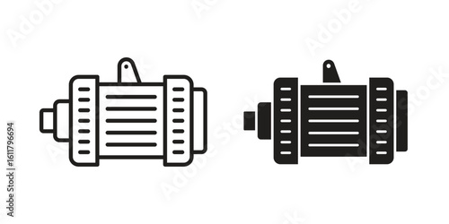 Car alternator icon logo set. thin line concept simple icon or design element