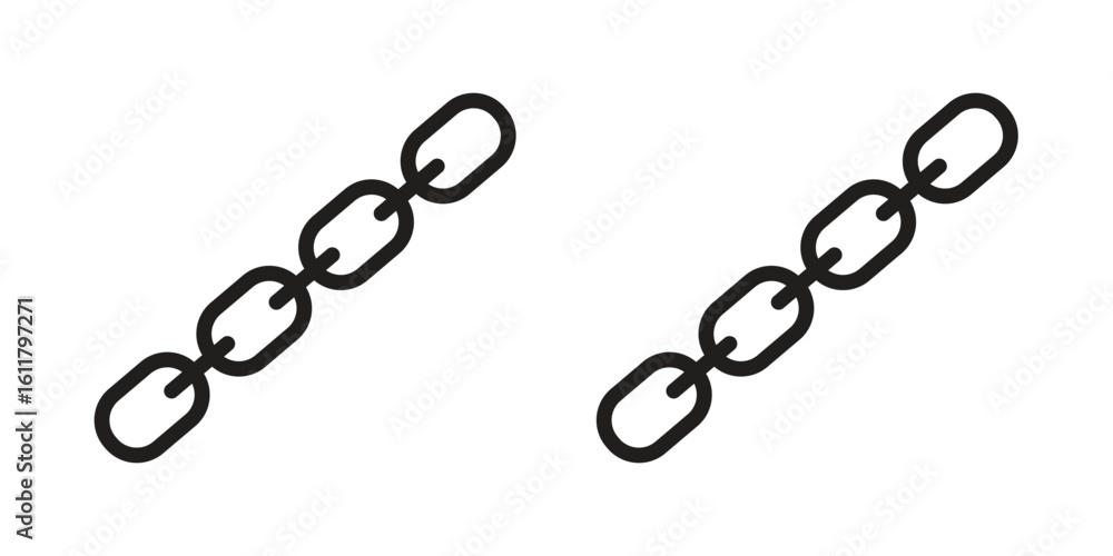 Fototapeta premium Chain icon logo set. thin line concept simple icon or design element
