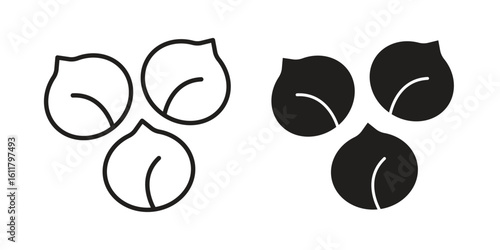 Chickpeas hummus icon logo set. thin line concept simple icon or design element