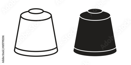 Coffee capsule icon logo set. thin line concept simple icon or design element