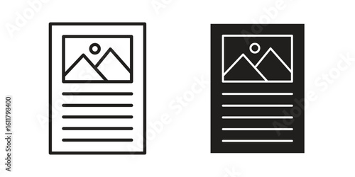 Content icon logo set. thin line concept simple icon or design element