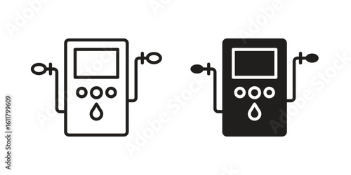 Dialysis icon logo set. thin line concept simple icon or design element