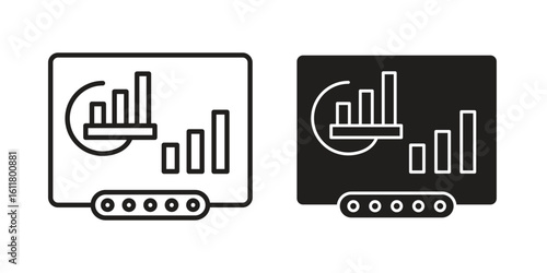 Equity derivatives icon logo set. thin line concept simple icon or design element