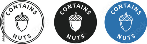 Clear allergen warning icons for food packaging and labeling needs.