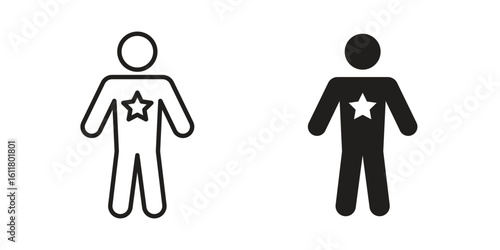 Good human icon logo set. thin line concept simple icon or design element