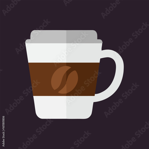 Coffee Cup Illustration: A simple, elegant coffee cup, filled with the rich aroma of freshly brewed coffee. The image showcases a minimalist aesthetic.