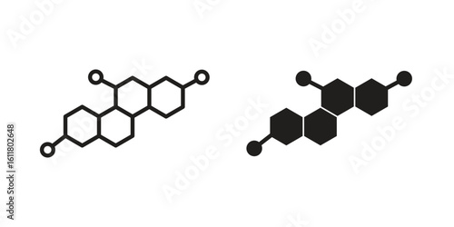 Hormones icon logo set. thin line concept simple icon or design element