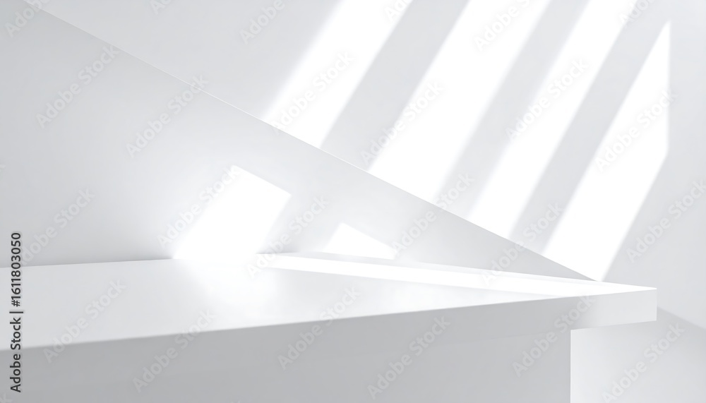 Fototapeta premium Modern white architectural scene