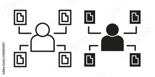 Multitask icon logo set. thin line concept simple icon or design element