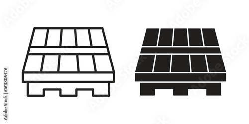 Pallet icon logo set. thin line concept simple icon or design element