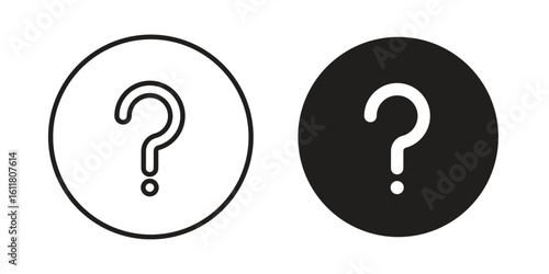 Question icon logo set. thin line concept simple icon or design element