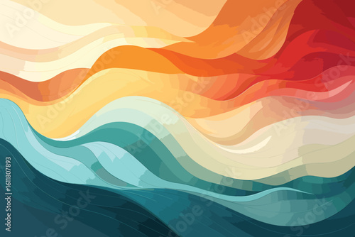 Vibrant watercolor splashes explode across the canvas, a dynamic symphony of colorful abstract expression. vector and illustration 
