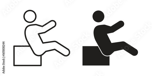 Resting icon logo set. thin line concept simple icon or design element