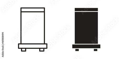 Roll up banners icon logo set. thin line concept simple icon or design element