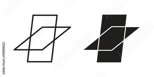 Roof window icon logo set. thin line concept simple icon or design element