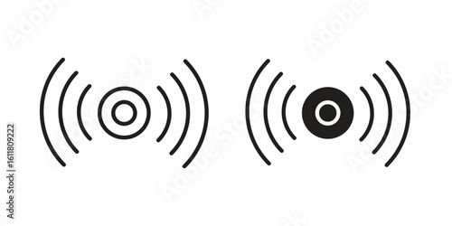 Sensor icon logo set. thin line concept simple icon or design element