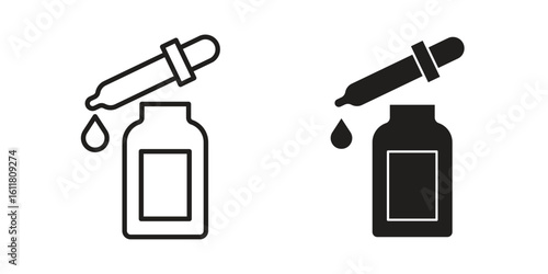 Serum icon logo set. thin line concept simple icon or design element