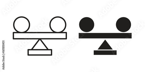 Stability icon logo set. thin line concept simple icon or design element