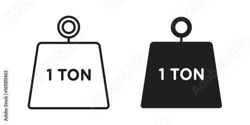 Tonne icon logo set. thin line concept simple icon or design element