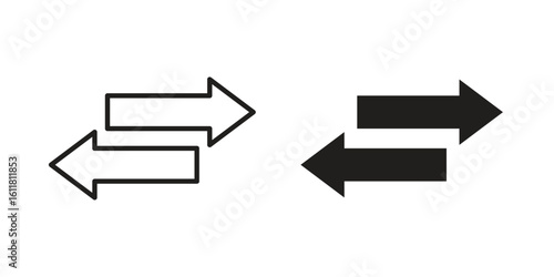 Transfer icon logo set. thin line concept simple icon or design element