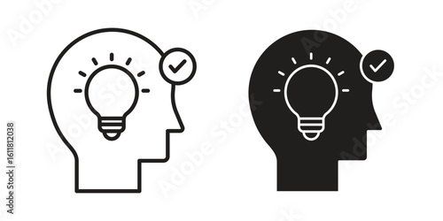 Understand icon logo set. thin line concept simple icon or design element