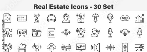 Real Estate and Property Investment Icon Set
