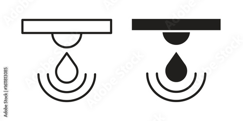 Water sensor icon logo set. thin line concept simple icon or design element