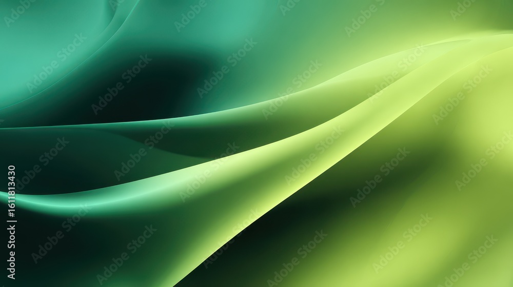 Obraz premium A 4K photo of 4K photo of abstract Green Gradient Background Design Modern Style Smooth Lines Subtle Texture Elegant Curves Digital Art Vibrant Hues Nature Inspired.