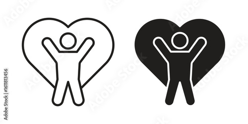 Wellness icon logo set. thin line concept simple icon or design element