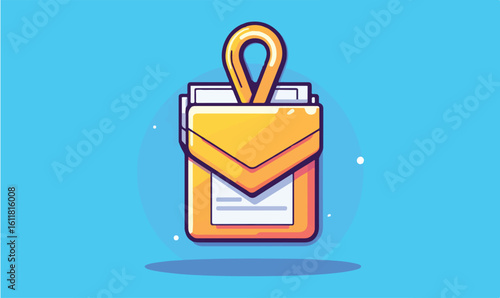 Golden envelope icon symbolizing important communication and digital messages, delivered swiftly