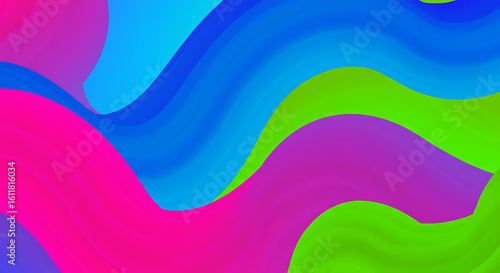 Vibrant abstract background with flowing colorful liquid waves and smooth gradients. Modern digital art illustration.