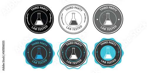 Third Party Lab Tested Verification Badge Icons for Product Certification