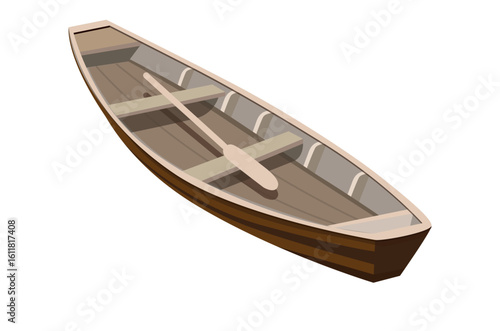 rowing boat on white background vector design