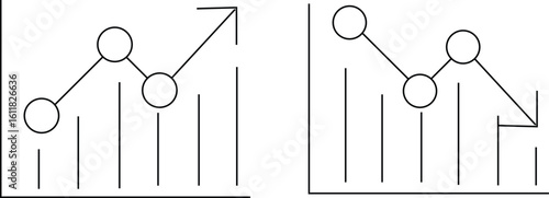 Data Reporting and Finance Icons - Graphic Icon Series Statistics, fiscal year, report, finance, analysis glyph icon. Solid icon that can be applied anywhere, simple, pixel perfect and modern style