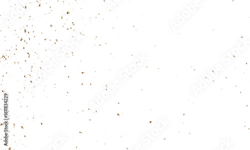 Gold confetti and ribbon background, isolated on transparent background