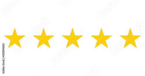 5 star rating concept vector on the white background. star review concept vector 