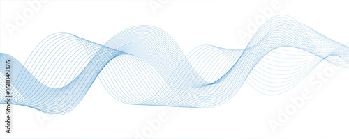 Abstract curvy line art wavy flowing dynamicsound, wave, wind, information flow. Twisted curve lines and blend effect, emphasizing motion and rotation. Retro, pop, promotional.