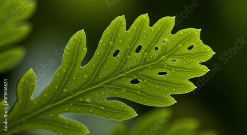 Close-up vibrant leaf