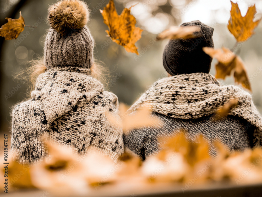 Fototapeta premium autumn, cozy, fall leaves,