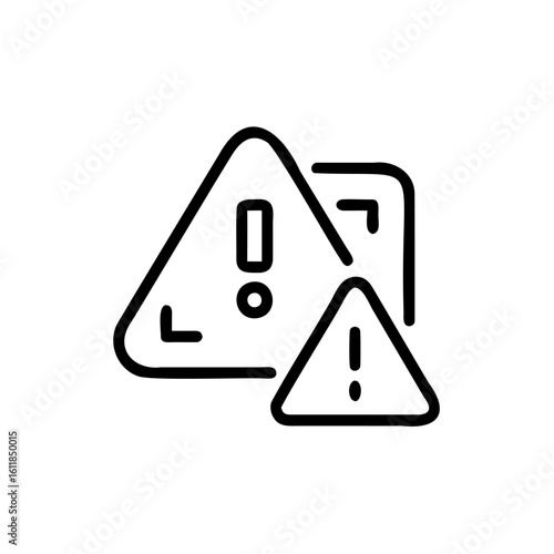 Outline financial risk warning alert symbol graphic attention danger