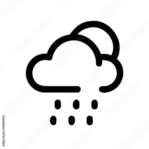 cloud rain precipitation icon design.