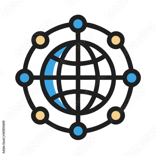 global network icon design.