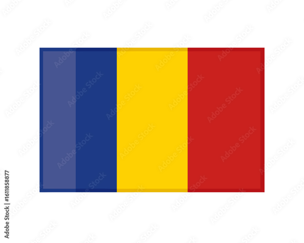 Fototapeta premium Chad flag icon