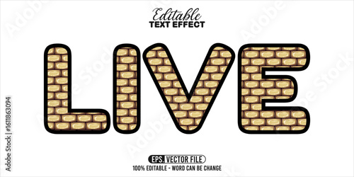 Live word typography, editable text effect