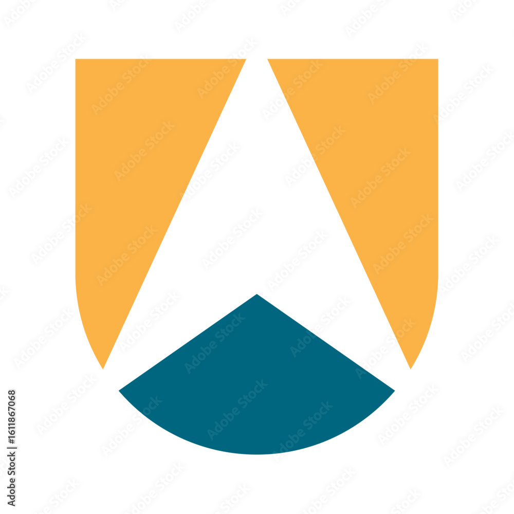 Obraz premium Modern Letter U initials abstract logo design