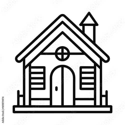 Cottage with chimney