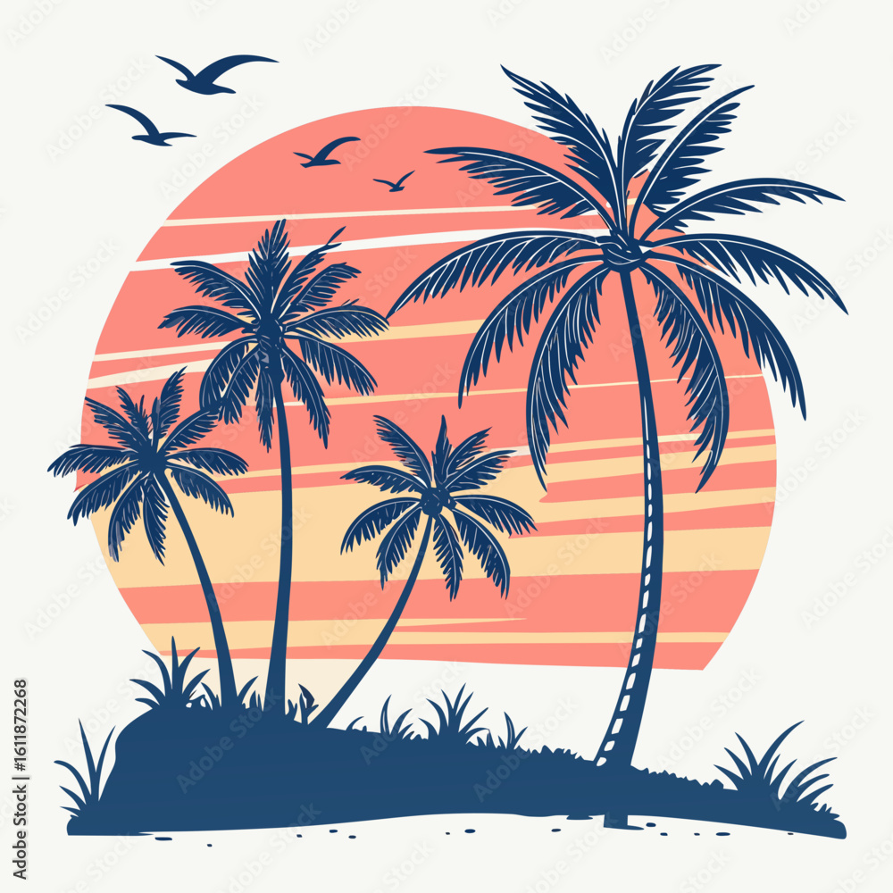 Obraz premium palm trees on the beach