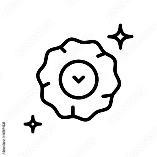 Bath salts bomb icon. Vector simple illustration from beauty concept. Bath Bomb Packaging. Sparkling sea salt ball for aromatherapy and relaxation